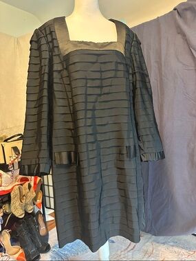 Gabriella Arango  Square Neck Ribbon Dress